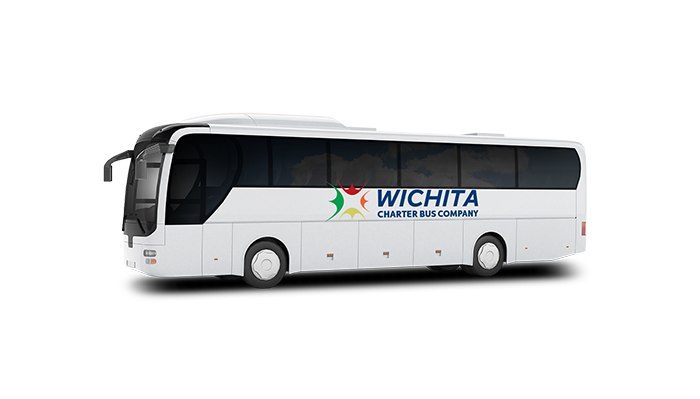 a plain white charter bus with a 